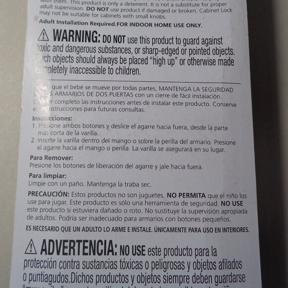 CABINET SLIDE LOCKS from Safety 1st / New / 2 Pack / Toddler Tested - Picture 7 of 10